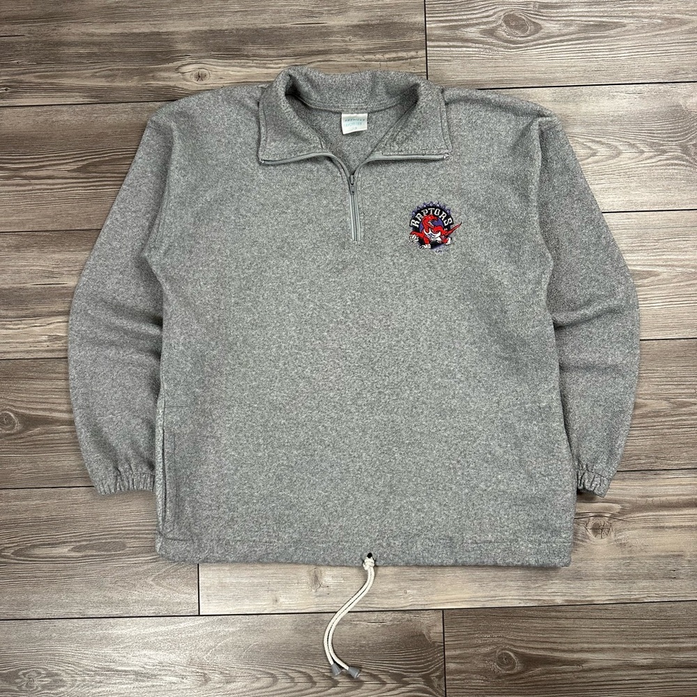 Vintage 90’s Raptors Quarter-Zip Pullover Fleece Sweater